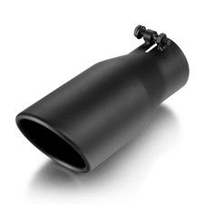 Exhaust Tip 2.5 Inlet 3.5 Outlet 9 Long Black Coated Car Pipe Tip Stainless