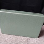 Vtg green fabric covered travel jewelry case with Pink on inside CUTE  — photo 5