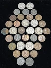 MIXED LOT OF 34 US COIN STEEL CENTS NICKELS BUFFALO INDIAN HEAD C-100