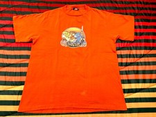 VINTAGE 80s Changes Thundercats Shirt Mens L Orange TV Animated Lion O
