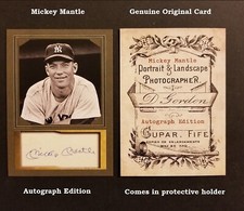 MICKEY MANTLE Legends Photo Card ACEO Collectible Original Design Facsimile Auto