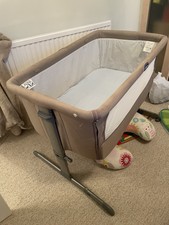 chicco next to me crib denim