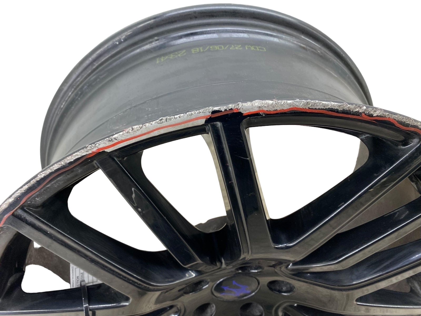 2017-2024 MASERATI LEVANTE (B) 21x9' ET 40.5 FRONT WHEEL RIM BLACK *CURB RASH*
