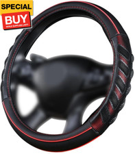 car Steering Wheel Cover Faux Leather Massage Universal fit 3D Honeycomb Hole An