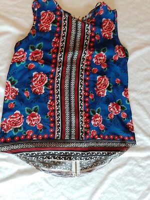 Ladies Top Select Size 6 Sleeveless Blue 23356