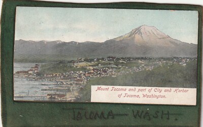 Vintage Postcard Leather Mount Tacoma, Tacoma, Washington