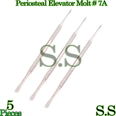 5 Pcs Periosteal Elevator Baby Molt # 7A Dental Instruments German Grade