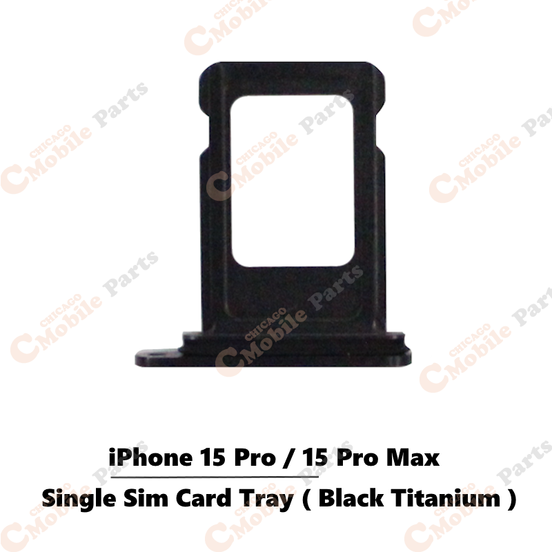 iPhone 15 Pro Max / 15 Pro Single Sim Card Tray ( Black Titanium