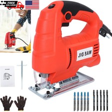 710W Jig Saw 3000RPM Corded Electric Jigsaw 6 Variable Speeds Jigsaw Tool Kit US