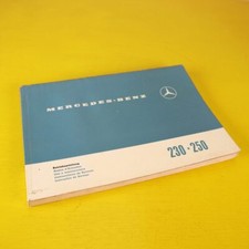 libretto manuale uso e manutenzione mercedes benz 230-250