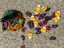 Halloween Erasers Mini Fun Various Bat Skulls Candy Corn