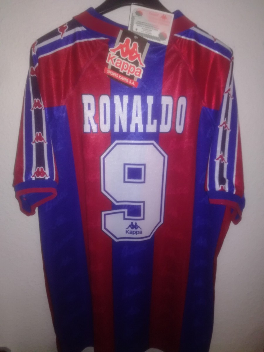 Kappa FC Barcelona Ronaldo 9番シャツ Barcelona 1995/97 Away Ronaldo #9 Retro Kappa Soccer Shirt