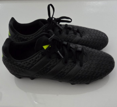 UK 9 - adidas Ace 16.4 Fußballschuhe geformte Sohle schwarz limette 