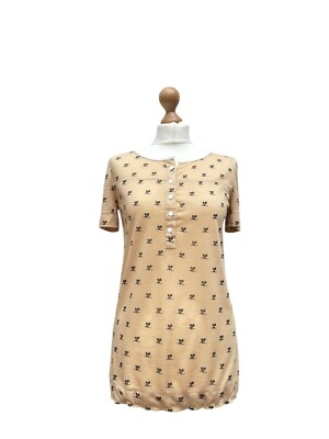Courreges 1970s Beige Courreges logo t-shirt Size S