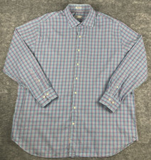 Peter Millar Shirt Mens 2XL Multi Check Long Sleeve Button Up Preppy Casual