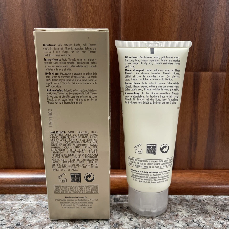 Crema de microfibra flexible SEBASTIAN Professional Original THREADS de 3,4 oz Foto 2 de 4
