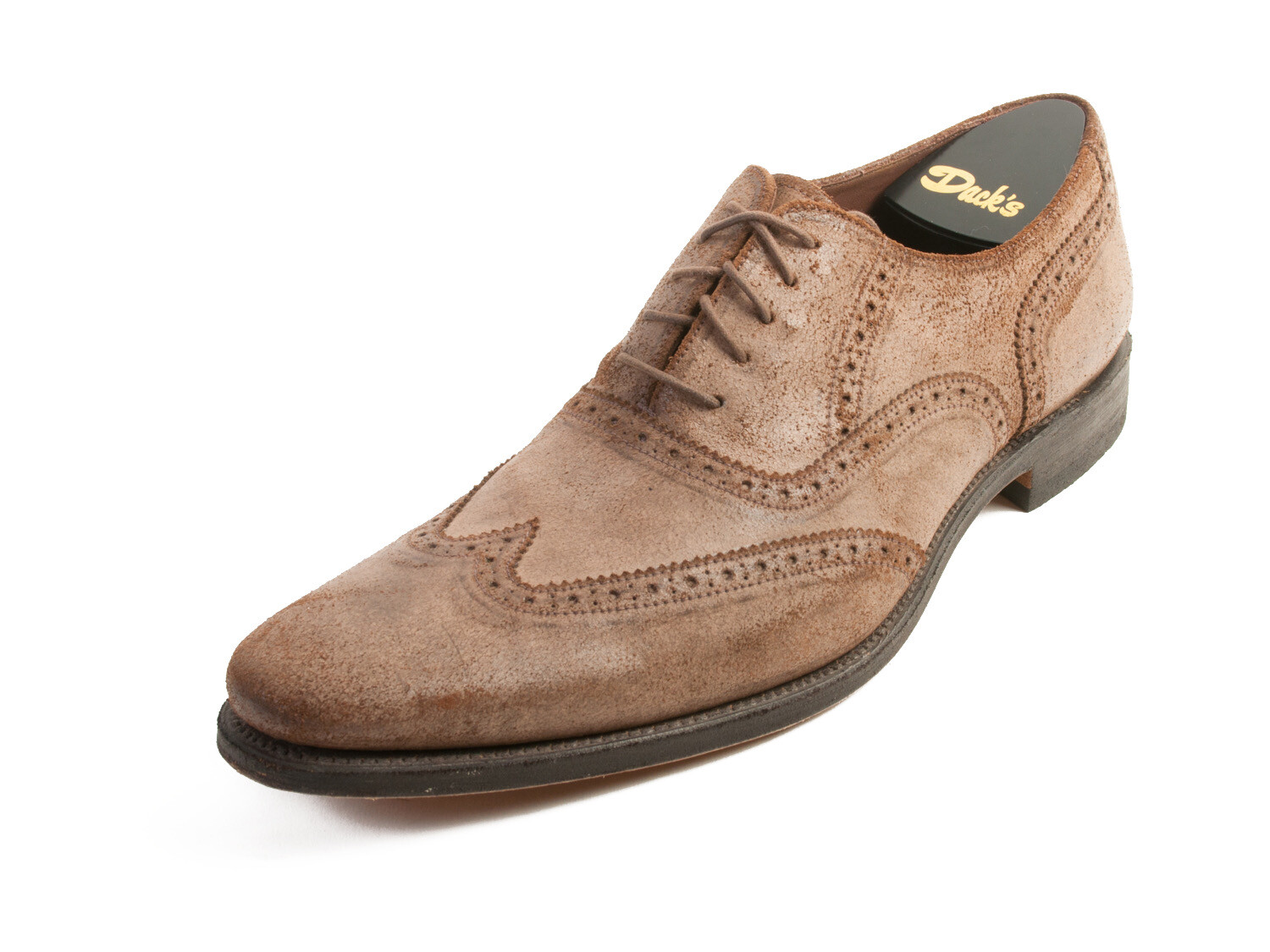 Loake Design Brown Distressed Suede 