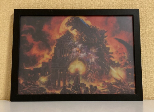 【Ohrai Noriyoshi】Godzilla 1954 ,art,Framed clear file,wall hanging,Japan【Black】 - Picture 1 of 3