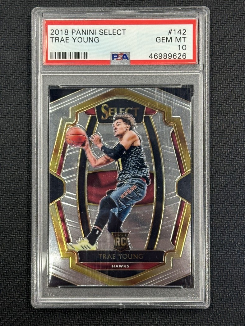 Trae Young 2018-19 Panini Select Rookie PSA 10 Hawks RC #142