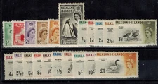 Falkland Islands 1955-7 QE II The Two Sets SG 187-192, 193-207 MNH GEM CV L225+