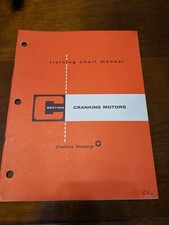 VINTAGE 1968 DELCO-REMY "Cranking Motors" TRAINING CHART MANUAL