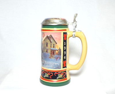 Harley 1994 L. E. Holiday Memories Stein '' Under The Mistletoe '' 99467-95Z NIB