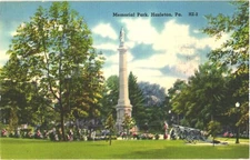 Hazleton Pennsylvania Memorial Park Postcard