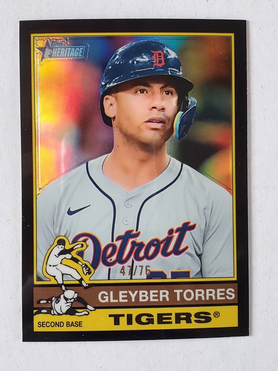MLB 高級版レアカード　グレイバートーレス他ルーキー直筆サイン　他セット GLEYBER TORRES 2025 Topps Heritage BLACK CHROME REFRACTOR #'d 47