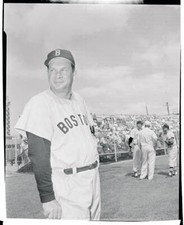 Pinky Higgins Smiling 1955 Photo - Boston Red Sox manager Pinky Higgins.