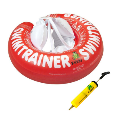 Freds Schwimm Trainer Schwimmhilfe ab 3 Monaten bis 4 Jahre inkl Handpumpe