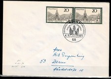 Bund MiNr.  654 MeF auf gelaufenem FDC (316) - Freiburg im Breisgau