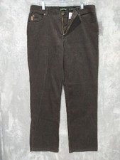 Eddie Bauer Pants Womens 14 Brown Corduroy Straight Leg Outdoor Casual Stretch