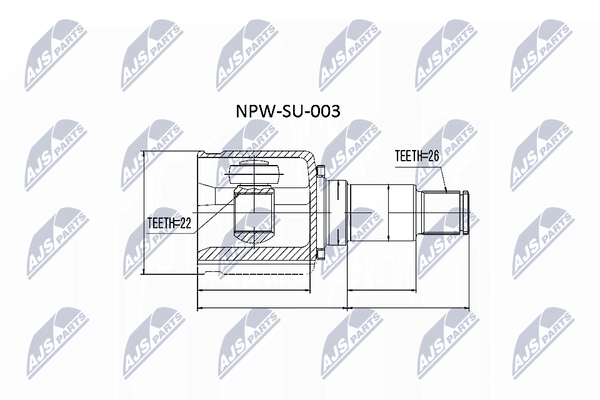 NTY NPW-SU-003 Gelenksatz Antriebswelle Getriebeseitig FüR Suzuki-image
