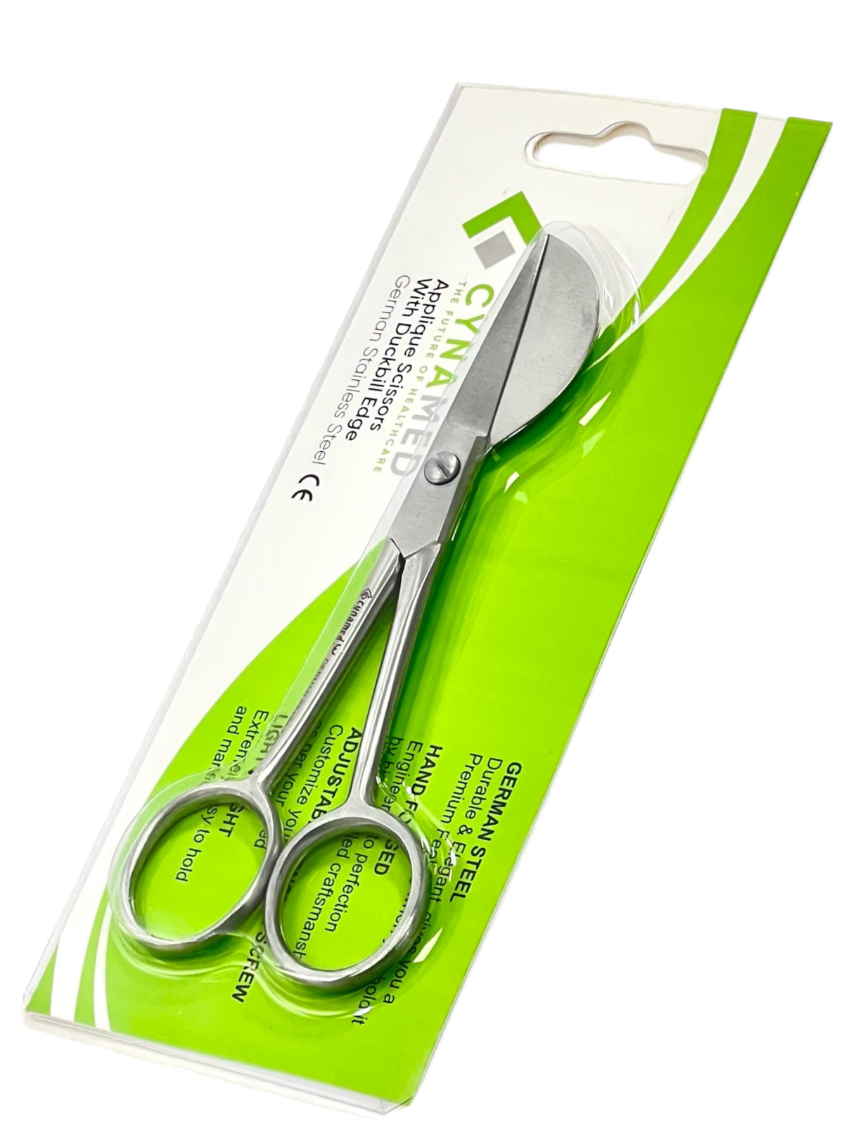 Embroidery Applique Scissors w/ Paddle Blade - Duckbill Edge 5in - German Steel
