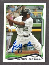 2014 TOPPS #113  Gabriel Gabby Guerrero  MARINERS  SIGNED AUTOGRAPH AUTO COA