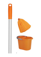 Vikan 12L Mop & Bucket Set with Wringer Industrial Plastic Orange