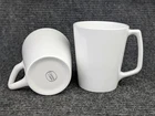 ​2 Vintage Centura by Corning White Milk Glass Coffee Mugs Cups Classic Handle