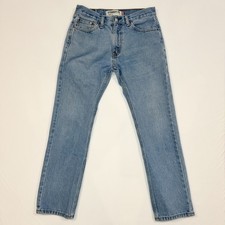 VTG Levis 505 Straight Fit Jeans Mens 30x30 Light Wash Blue Distressed Denim Y2K