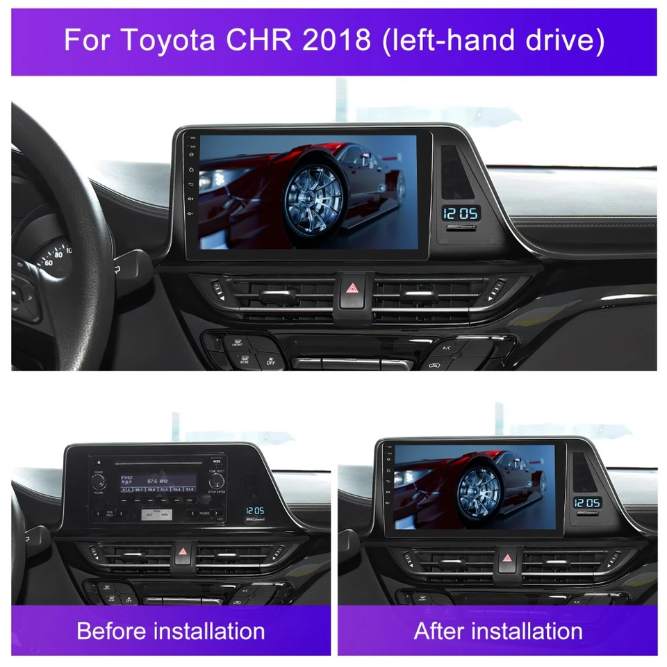 For Toyota C-HR Chr 2018-2022 Apple Carplay Android 15 Car Stereo Radio GPS Navi Foto 3 de 4