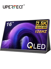 2.5K Portable Monitor 16" QLED 2560X1600 100%Srgb HDR USB-C HDMI Second Laptop C