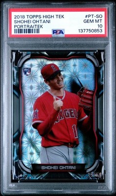 2018 Topps High Tek SHOHEI OHTANI Portraitek RC Non Auto #24 /50  PSA 10 GEM MT