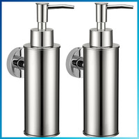 Wandmontierter Seifenspender Set 2Er Edelstahl 180Ml FüR Bad Und KüChe
