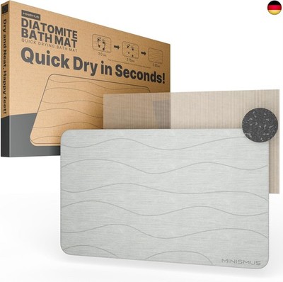 Minismus Badematte Stein 60x40cm - Diatomite Stone Bath Mat - Steinmatte
