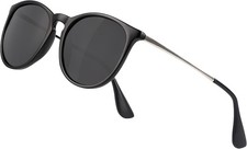 Vintage Round Polarized Sunglasses for Women Men Classic Retro Trendy Designer S