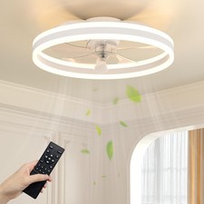 Ceiling Fans with Lights and Remote 50cm LED Fan Ceiling Light 3000K-6500K White