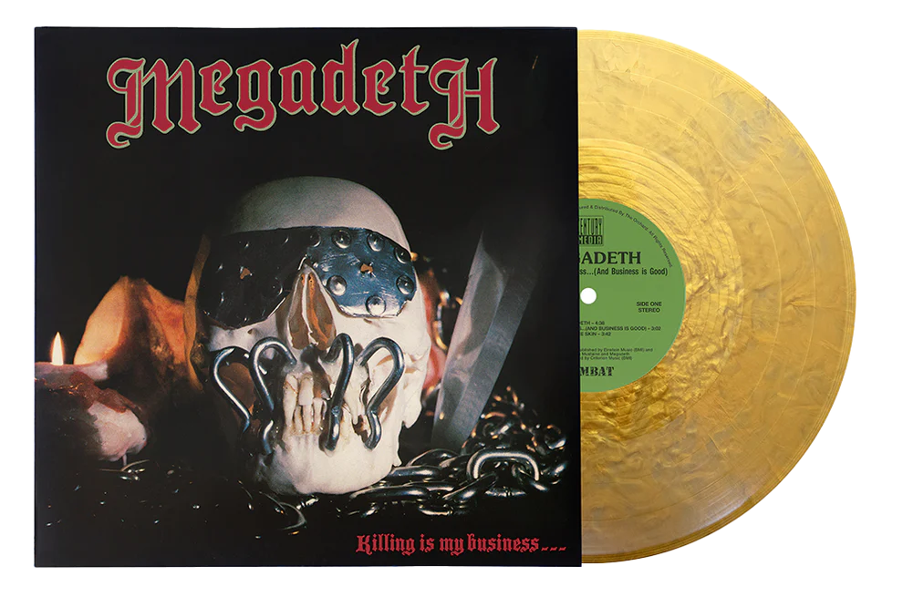 Megadeth Killing Is My Business 40th Anniversary METALLIC GOLD