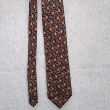 Paul Fredrick Silk Tie Colorful Horseshoes Made In USA