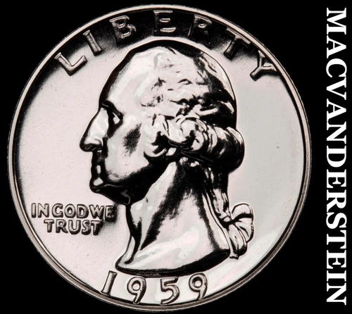 1959 Silver Washington Quarter - Choice Gem Proof  Lustrous  #G9193