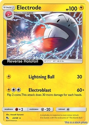 Electrode Reverse Holofoil Rare HIF 22/68 LP