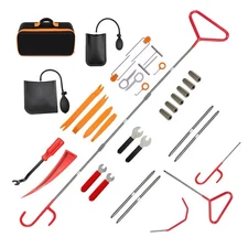 34Pcs Pro Long Reach Car Lockout Kit & Non-Marring Auto Trim Removal Tool Set